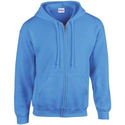 TICTEX Unisex Kapuzensweatjacke by Gildan | Heavy Blend Fleecejacke für Herren und Damen | Sweatjacke S-5XL mit Kapuze und Reißverschluss | Leichte Sommerjacke in vielen Farben | Carolina Blue, M von TICTEX