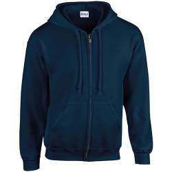 TICTEX Unisex Kapuzensweatjacke by Gildan | Heavy Blend Fleecejacke für Herren und Damen | Sweatjacke S-5XL mit Kapuze und Reißverschluss | Leichte Sommerjacke in vielen Farben | Navy, 4XL von TICTEX