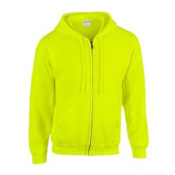 TICTEX Unisex Kapuzensweatjacke by Gildan | Heavy Blend Fleecejacke für Herren und Damen | Sweatjacke S-5XL mit Kapuze und Reißverschluss |Leichte Sommerjacke in vielen Farben|Safety Green-Yellow, 3XL von TICTEX