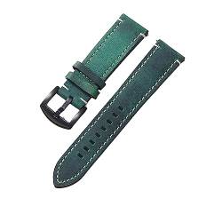 TIFONY Uhrenarmbänder, Lederarmbänder 18 mm 20 mm 22 mm 24 mm Schnellverschluss-Armband Doppelseitiges Armband Uhrenarmband Gürtelarmbänder(Green,18mm) von TIFONY