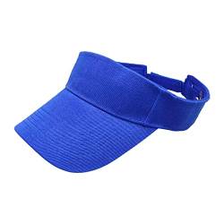 Unisex Visor Cap Sonnenhut Tenniskappe mit Sonnenblende Baseballmütze Einstellbar Visor Sommer für Damen Herren Schirmmütze Baseball Kappe Sommerhut Sonnenvisor Damenvisor Hat (y4-Blue, One Size) von TIMIYUYU