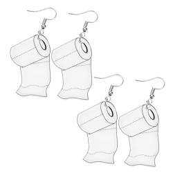 4 Stück Acryl-ohrring Damenohrringe Ohrringe Zum Piercing Trendige Ohrringe Ohrstecker Aus Toilettenpapier Ohrclips Für Damen Ohrringe Im Trend Ohrringe Für Frauen Weiß TINEASUR von TINEASUR