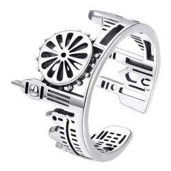 TINEASUR 1Stk offener Ring aus Legierung trendige Ringe Statement-Ring offener Zehenring Sterling-Ring Ehering aus Sterlingsilber Ringsplitter Frauen offener Ring offene Ringe Silver von TINEASUR