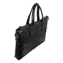 TINEASUR Aktentasche aufbewahrungstasche gestängetasche umhängebeutel handtasche Geschäftstasche Laptoptasche Portfolio-Tasche Business-Umhängetasche Single-Umhängetasche PU-Leder Black von TINEASUR