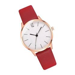 TINEASUR Anschauen Studentenuhr Quarzuhr für Damen Uhren für Damen Digitale Uhren Damenuhr edelstahlschale damenarmbanduhren Weibliche Uhr Armbanduhr für Damen Frauen quarzuhr Glas rot von TINEASUR