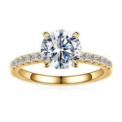 TINGN Verlobungsringe Frauen - Moissanite Ring Silber 925 Damen Eheringe Gold Ringe Damen Eheringe Engagement Ringe Silberring Damen Schmuck Geschenke für Frauen Freundin Verlobungsring Damen von TINGN