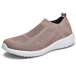 TIOSEBON Damen Sportschuhe Lässige Mesh-Walking-Turnschuhe - Atmungsaktive Laufschuhe 37 EU Aprikose von TIOSEBON