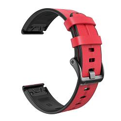 TIOYW Sport-Silikon-Lederarmband für Garmin Fenix 7 7X 6X 6 Pro 5X 5 Plus 3HR 22 26 mm Schnellverschluss-Armband Correa, 26mm For Fenix 7X, Achat von TIOYW