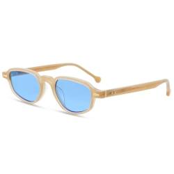 TISGET Retro-Sonnenbrille aus Acetat mit kleinem Rahmen, Katzenaugen-Design, für Damen und Herren, UV400-Schutz, Outdoor-Brille, C1, Einheitsgröße von TISGET