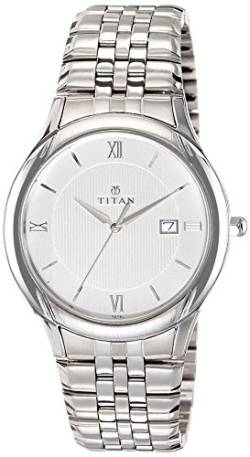 Titan Analogue Silver Dial Men's Watch -1494Sm01 von TITAN