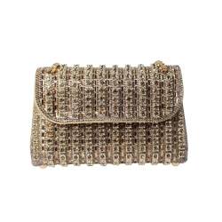 TJDKKYH Crystal Damen Strass Abendtasche mit Kette Clutch, Damen Strass verzierte Abendtasche von TJDKKYH