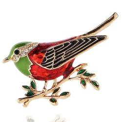 Damen Strass Brosche Anstecknadel Ansteckblume Tier Vogel Brosche Kleidung Ornamente Schmuck Geschenke, Metall von TKOLYDEO