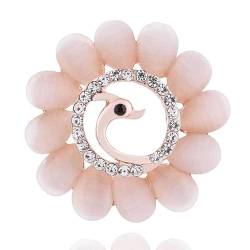 Opal Pfau Brosche für Frauen Mädchen Blumenstrauß Anstecknadeln weibliche Anzucht Kragen Pin Hochzeit Party Schmuck Muttertag Geschenk, Metall von TKOLYDEO