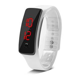 TMISHION wasserdichte LED-Armbanduhr, Outdoor-Sport-Armbanduhren, Elektronische Armbanduhr für ältere Kinder, Fitness-Tracker, Intelligentes Armband, Sportuhr für Kinder, Frauen, Damen(Weiß) von TMISHION