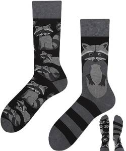 TODO Lustige Socken Waschbär Herren und Damen, Coole Waschbärsocken, Motiv waschbär socken Raccoon Socks 43-46 von TODO