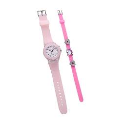 TOGEVAL 1 Satz Cartoon-Uhr Kinderuhr Digitaluhr für Frauen Kinderarmband Uhren für Kinder mechanische Uhr Armbanduhr Kinder Watch Exquisite Armbanduhr Kinder Armband Kieselgel Rosa von TOGEVAL