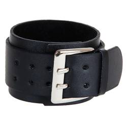 TOGEVAL 1Stk Herren Lederhandkette abziehbar big buckle armkette Schwarzes Armband herrenarmbände herren armbänder herren armband armschlinge Lederarmband Handkette aus Leder Black von TOGEVAL