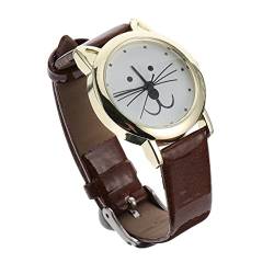 TOGEVAL Anschauen damenarmbanduhr Ladies Watch Appel watchs The Watch Modeuhr Watches Katzenuhr Mädchenuhren kinderuhren prägnante Uhr Pass auf Dame auf Gehäusematerial: Zinklegierung Weiß von TOGEVAL