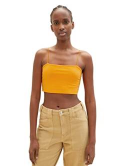 TOM TAILOR Denim Damen 1036543 Basic Bandeau Top, 31684-Bright Mango Orange, XL von TOM TAILOR Denim