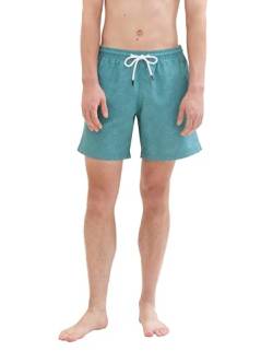 TOM TAILOR Denim Herren 1042280 Badeshorts, 35678-Blueish Green Leaves Print, XL von TOM TAILOR Denim