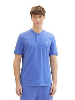 Tom Tailor Denim Herren Relaxed Fit Poloshirt im Washed-Look, 30104 - Blueberry Blue, S von TOM TAILOR Denim