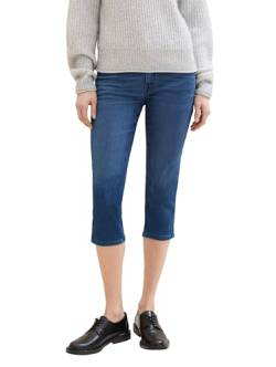 TOM TAILOR Damen Kate Slim Fit Capri Jeans, mid stone wash denim, 28 von TOM TAILOR