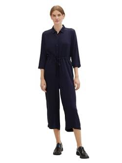 TOM TAILOR Damen Overall Jumpsuit mit Gürtel, 10668 - Sky Captain Blue, 38 von TOM TAILOR