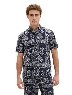 TOM TAILOR Herren 1036218 Hemd, 31783 - Navy Big Paisley Design, M von TOM TAILOR