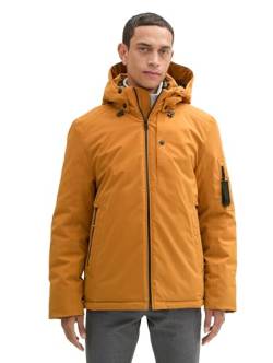 TOM TAILOR Herren 1042206 Gefütterte Jacke mit Abnehmbarer Kapuze, 10821-Peanut Butter Brown, 4XL von TOM TAILOR