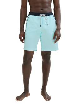 TOM TAILOR Herren Basic Badehose mit Logo, caribbean turquoise, L von TOM TAILOR