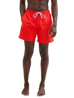 TOM TAILOR Herren Basic Badeshorts, Basic Red, S von TOM TAILOR