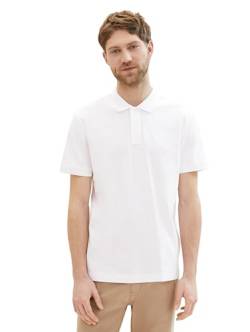 TOM TAILOR Herren Basic Piqué Poloshirt, White, XXL von TOM TAILOR