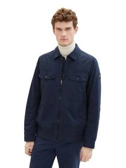 TOM TAILOR Herren Casual Blouson Übergangsjacke aus Baumwolle, 10668 - Sky Captain Blue, XXL von TOM TAILOR