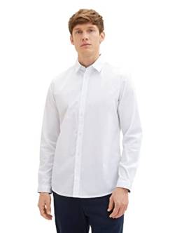 TOM TAILOR Herren Regular Fit Business Hemd mit Stretch, 20000 - White, XL von TOM TAILOR