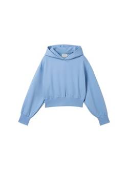 TOM TAILOR Mädchen 1042768 Kinder Basic Sweatshirt Hoodie, 36424-Azure Blue, 152 cm von TOM TAILOR