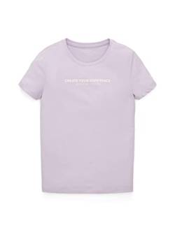 TOM TAILOR Mädchen Kinder T-Shirt mit Print 1035125, Lila, 128 von TOM TAILOR