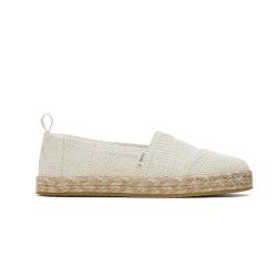 TOMS Mädchen Alpargata Rope Flacher Slipper, Natural Undyed Metallic Linen Stripe, 32.5 EU von TOMS