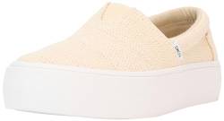 TOMS Damen Fenix Platform Slip-on Sneaker, Natürliches, ungefärbtes Metallic-Leinen-Streifen, 37.5 EU von TOMS