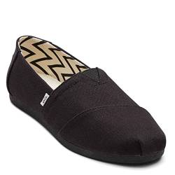 Toms Women's Alpargata Recycled Cotton Canvas Black/Black 9.5 D - Wide von TOMS