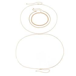 Körperketten, einfaches Kreuz-Harnisch, BH-Brustkette, Halskette für Frauen, sexy Bikini-Taillengürtel, Körperkette, Schmuck, Party, Dropshipping (Goldfarbe) (Silberfarbe) (Goldfarbe) von TONZN