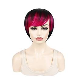 Perücke Perücke Frauen Perücken Farbe Kurze Glatte Haare Perücken Natürliche Perücken Synthetische Perücke Pixie Cut Perücken Perücke Perücke (Color : C, Size : A) von TOTIKI