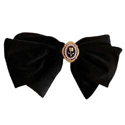 TOYANDONA Bowknot-Perlenhaar Haarnadeln für Frauen Haarspange hair clips blumenhaarklammer haarschmuck Haarnadel mit Hochzeitsschleife Stoffschleife Haarnadel Legierung Black von TOYANDONA