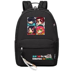 TPSTBAY Anime Bookbag Kawaii Kanroji Mitsuri Daypack Leichter Reiserucksack Nylon Rucksack, Schwarz, Small, B von TPSTBAY