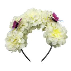 TQUXNGA Haarband mit böhmischem Blumenmotiv für Reisen, Fotografieren, Frühling, Mädchen, ethnischer Stil, Haarreif, Hochzeit, Party, Braut, Haarband von TQUXNGA