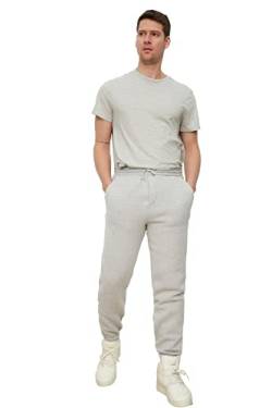 Trendyol Herren Gray Male Basic Oversize Fit Tracksuit Sweatpants, Gray, XS EU von TRENDYOL