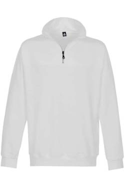 TRIGEMA Comfort Fit Sweatshirt Zipweiss, Einfarbig von TRIGEMA