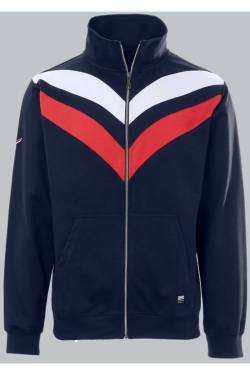 TRIGEMA Regular Fit Sweatjacke navy, Gemustert von TRIGEMA