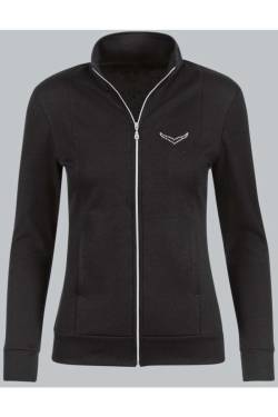 TRIGEMA Slim Fit Damen Sweatjacke schwarz, Einfarbig von TRIGEMA