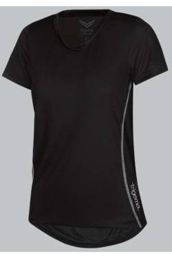 TRIGEMA Slim Fit Damen T-Shirt schwarz, Einfarbig von TRIGEMA