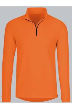 TRIGEMA Slim Fit Troyer orange, Einfarbig von TRIGEMA